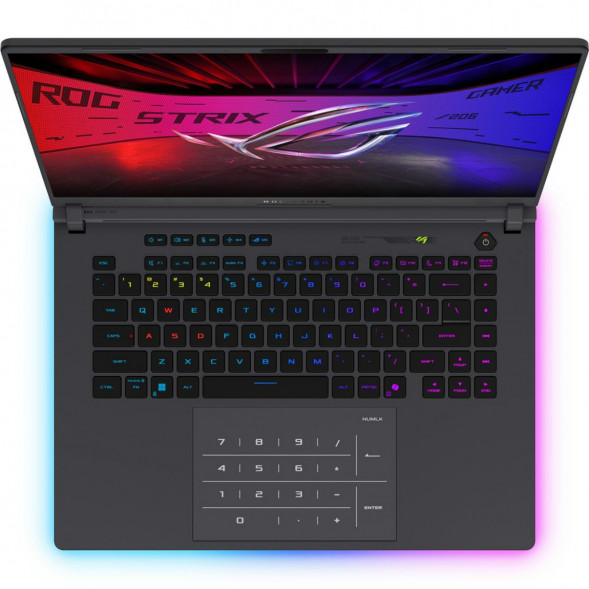 Ноутбук игровой ASUS ROG Strix G16 G615JMR-TS415 (16&amp;quot;, IPS, Intel Core i7-14650HX 2.2ГГц, 16-ядерный, 16ГБ DDR5, 512 ГБ SSD, NVIDIA GeForce RTX 5060 - 8 ГБ, без ОС), серый в Кургане